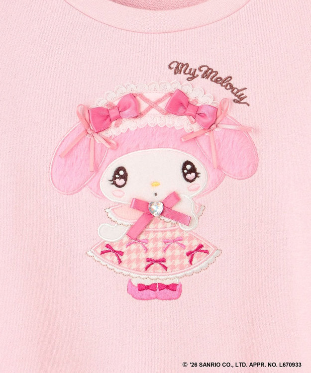 日本童裝 ANY#26 x Sanrio 毛毛貼布印花衛衣 100-150cm 女童款 秋季 TOPS