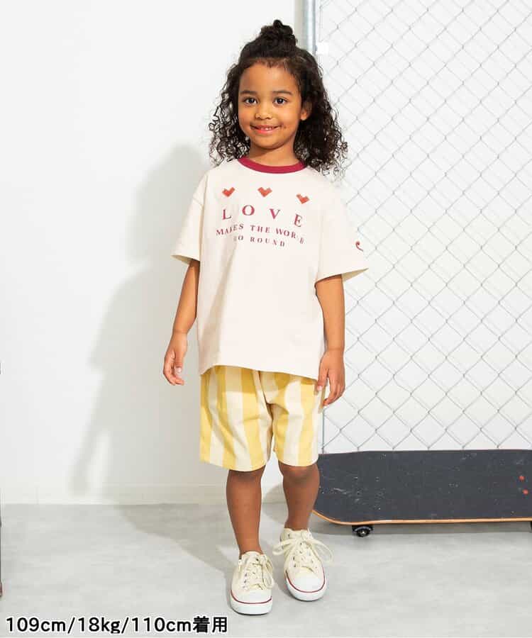 Japanese children's clothing BREEZE printed short-sleeved top 80-140cm girls summer TOPS