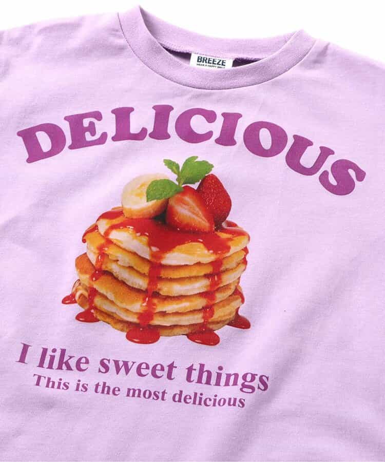 Japanese children's clothing BREEZE printed short-sleeved top 80-140cm girls summer TOPS