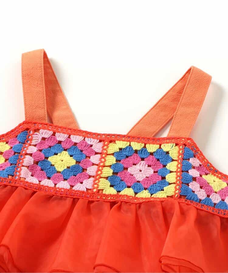 Japanese children's clothing BREEZE crochet two-piece suit 80-140cm girls summer TOPS