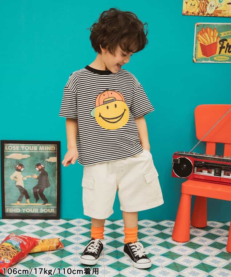 Japanese children's clothing BREEZE printed short-sleeved top 80-150cm boys' summer TOPS