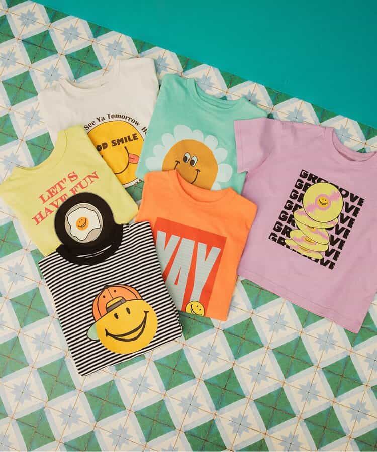 Japanese children's clothing BREEZE printed short-sleeved top 80-150cm boys' summer TOPS