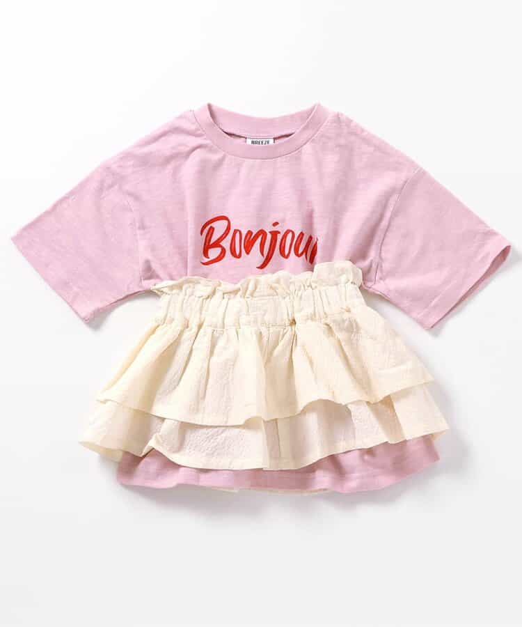 Japanese children's clothing BREEZE top cake skirt two-piece set 80-140cm girls summer TOPS