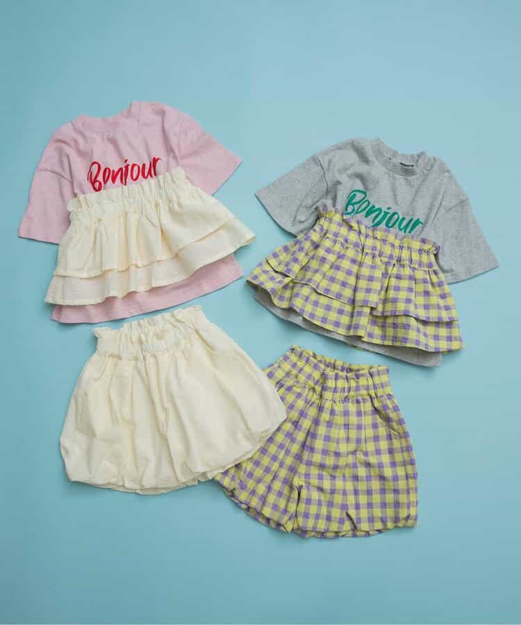 Japanese children's clothing BREEZE top cake skirt two-piece set 80-140cm girls summer TOPS