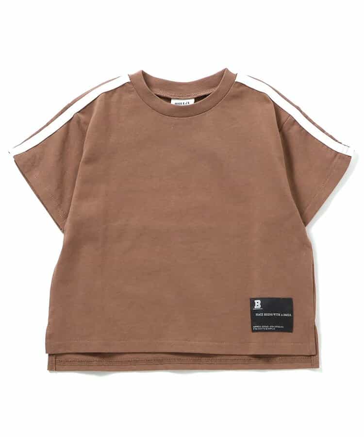 Japanese children's clothing BREEZE letter print top 90-160cm girls summer TOPS