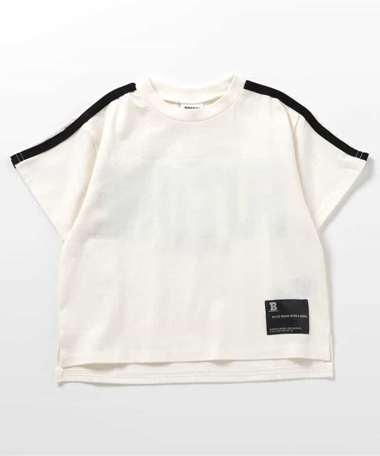 Japanese children's clothing BREEZE letter print top 90-160cm girls summer TOPS