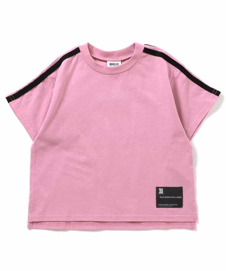 Japanese children's clothing BREEZE letter print top 90-160cm girls summer TOPS