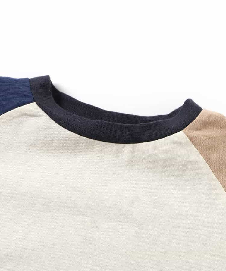 Japanese children's clothing BREEZE color block short-sleeved top 90-160cm boys/girls summer TOPS