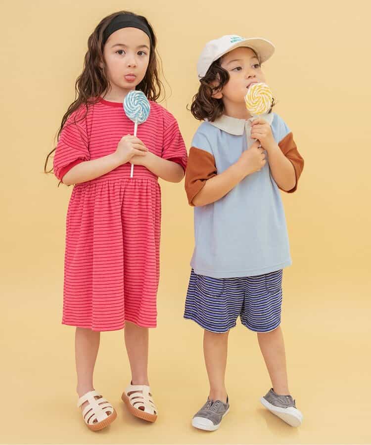 Japanese BREEZE Towel Collar Top 80-140cm Boys Summer TOPS
