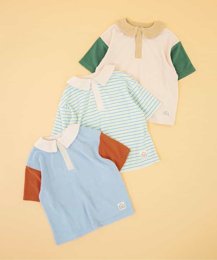 Japanese BREEZE Towel Collar Top 80-140cm Boys Summer TOPS