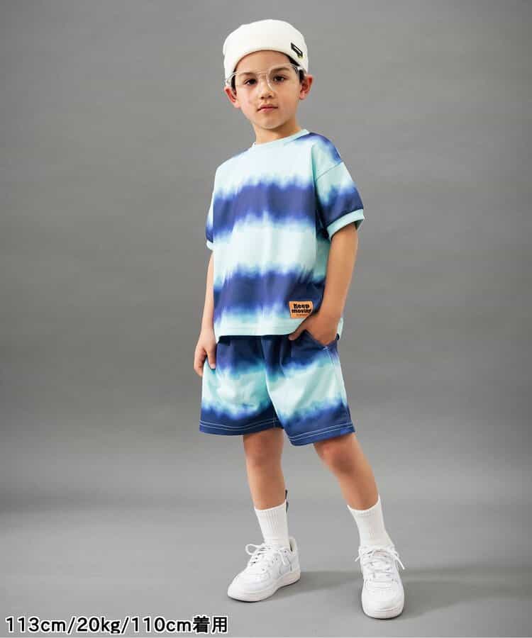 Japanese children's clothing BREEZE tie-dye print top 90-160cm boys' summer TOPS