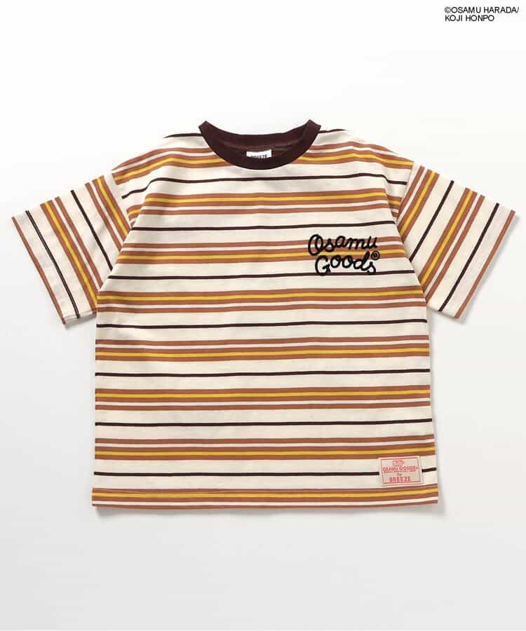 Japanese children's clothing BREEZE OSAMU GOODS striped top 80-140cm boys/girls summer TOPS