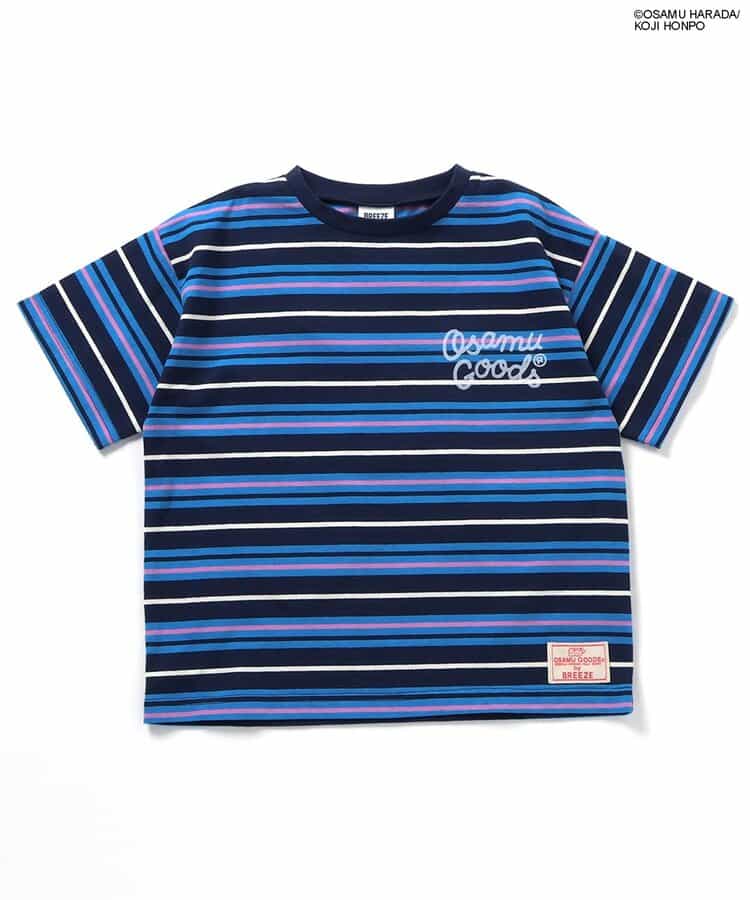 Japanese children's clothing BREEZE OSAMU GOODS striped top 80-140cm boys/girls summer TOPS