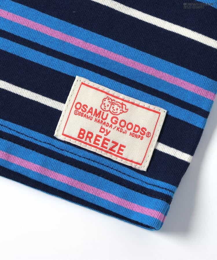 Japanese children's clothing BREEZE OSAMU GOODS striped top 80-140cm boys/girls summer TOPS