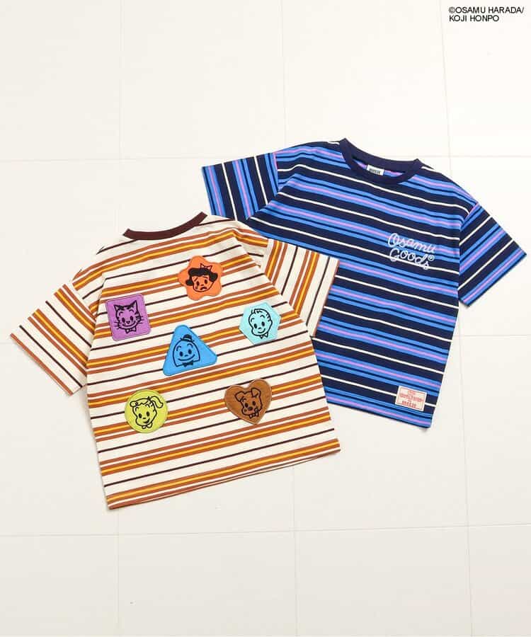 Japanese children's clothing BREEZE OSAMU GOODS striped top 80-140cm boys/girls summer TOPS