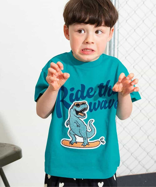 Japanese children's clothing BREEZE fur pattern top 80-140cm boys/girls summer TOPS