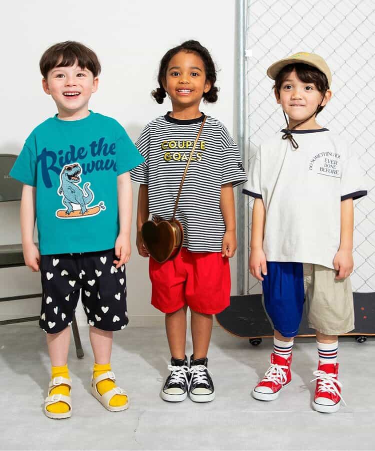 Japanese children's clothing BREEZE fur pattern top 80-140cm boys/girls summer TOPS