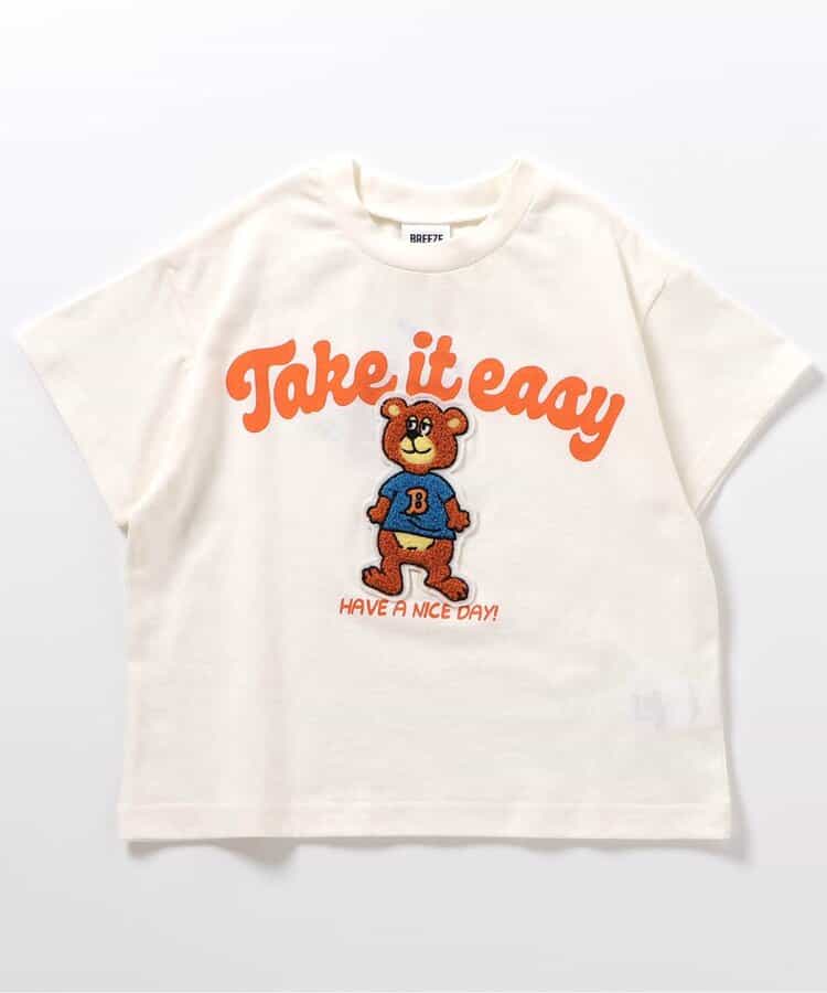 Japanese children's clothing BREEZE fur pattern top 80-140cm boys/girls summer TOPS