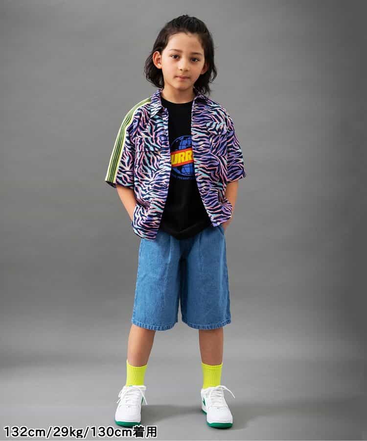 Japanese children's clothing BREEZE printed short-sleeved top 90-160cm boys' summer TOPS