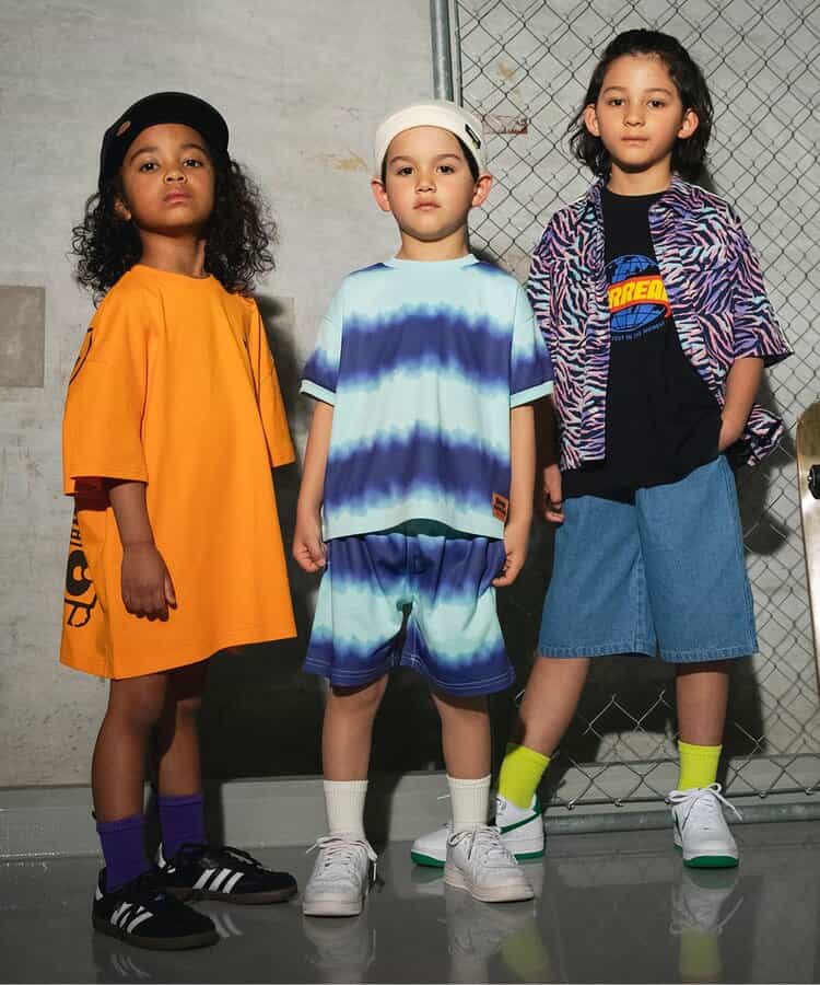 Japanese children's clothing BREEZE printed short-sleeved top 90-160cm boys' summer TOPS