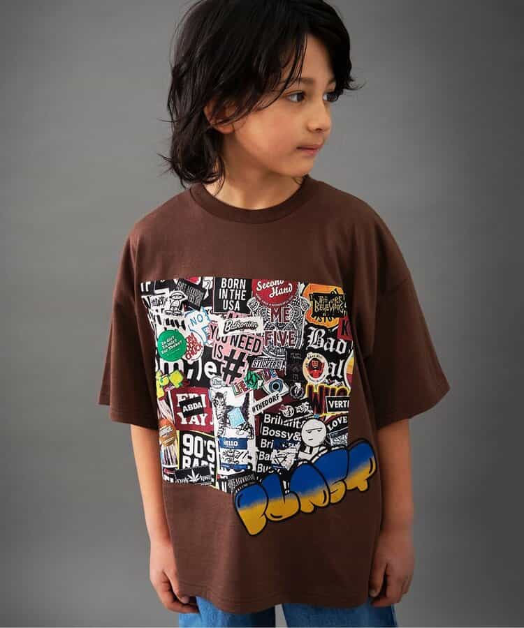 Japanese children's clothing BREEZE printed short-sleeved top 90-160cm boys' summer TOPS