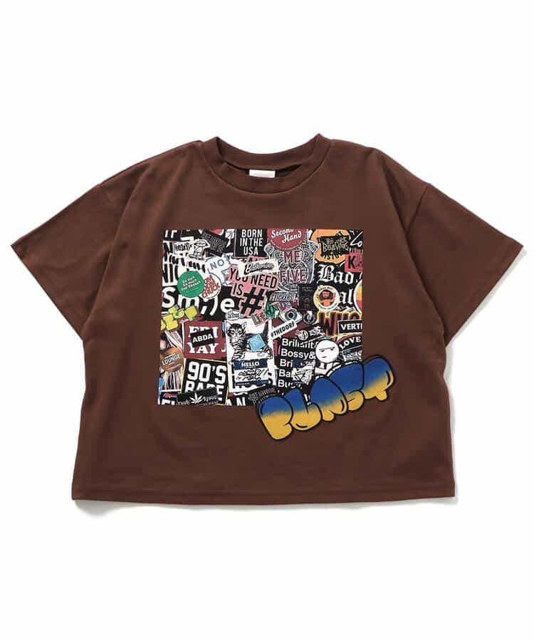 Japanese children's clothing BREEZE printed short-sleeved top 90-160cm boys' summer TOPS