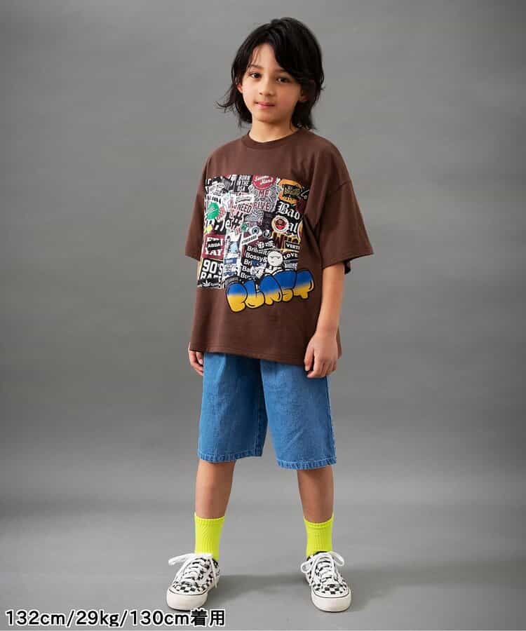 Japanese children's clothing BREEZE printed short-sleeved top 90-160cm boys' summer TOPS