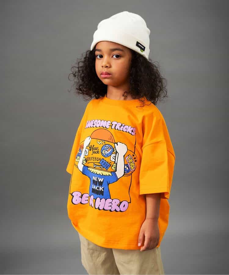 Japanese children's clothing BREEZE printed short-sleeved top 90-160cm boys' summer TOPS