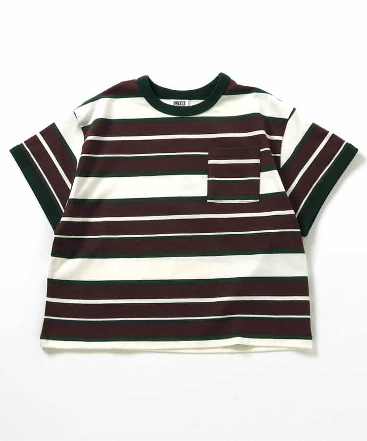 Japanese children's clothing BREEZE striped top 90-160cm boys' summer TOPS