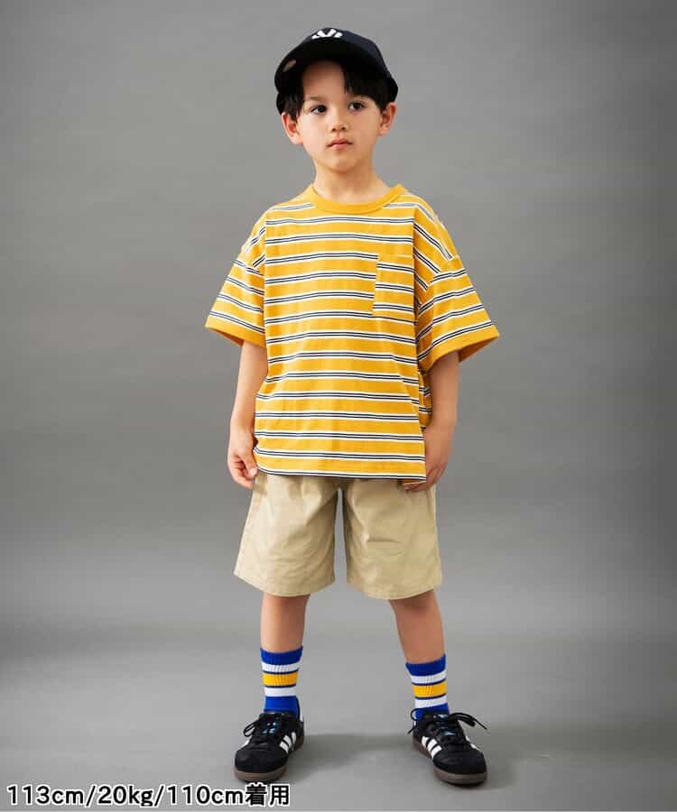 Japanese children's clothing BREEZE striped top 90-160cm boys' summer TOPS