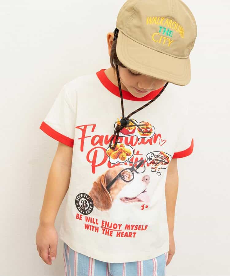 BREEZE Japanese children's clothing paparazzi pattern top 80-140cm boys/girls summer TOPS