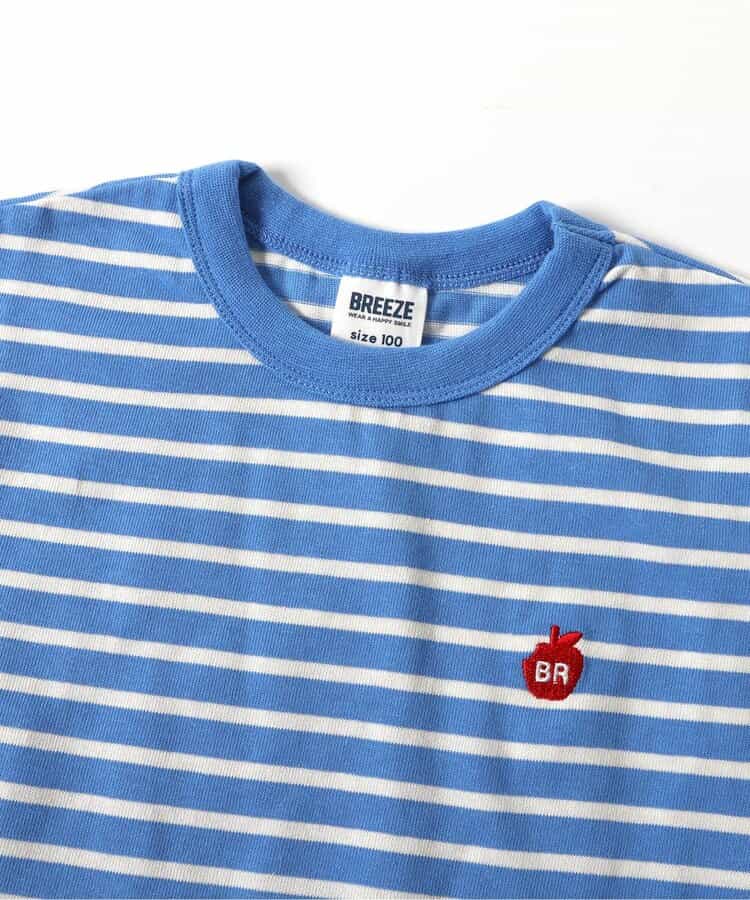 Japanese children's clothing BREEZE loose striped top 80-150cm boys' summer TOPS