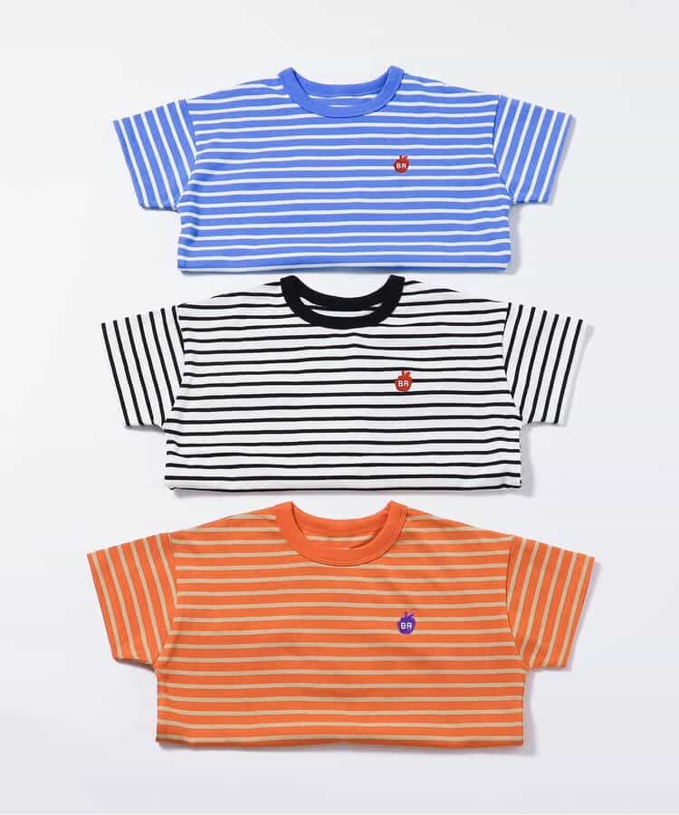 Japanese children's clothing BREEZE loose striped top 80-150cm boys' summer TOPS