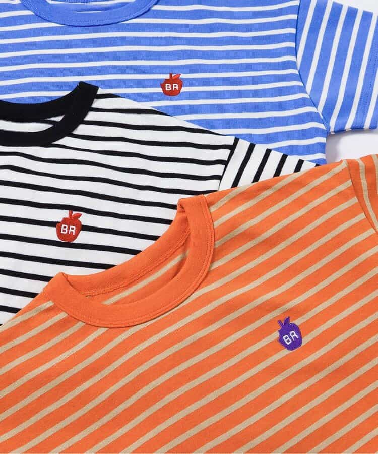 Japanese children's clothing BREEZE loose striped top 80-150cm boys' summer TOPS