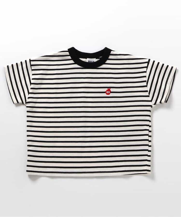 Japanese children's clothing BREEZE loose striped top 80-150cm boys' summer TOPS