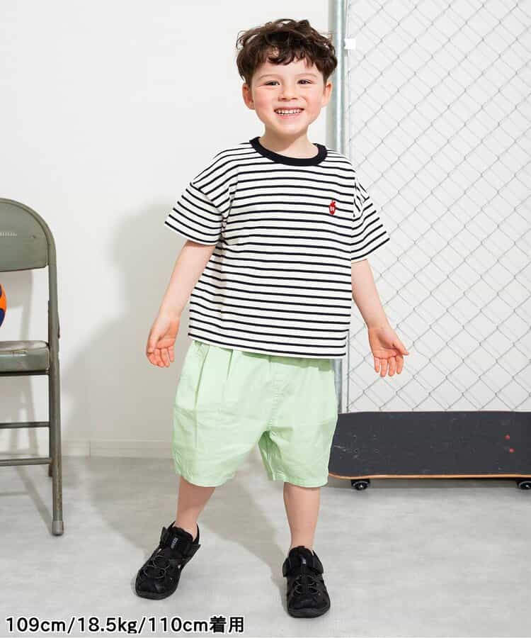 Japanese children's clothing BREEZE loose striped top 80-150cm boys' summer TOPS