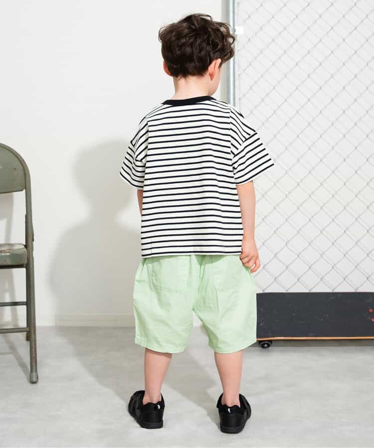 Japanese children's clothing BREEZE loose striped top 80-150cm boys' summer TOPS