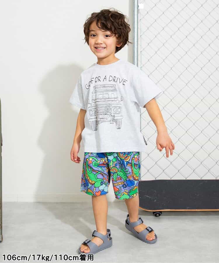 Japanese children's clothing BREEZE car and hamburger short-sleeved top 80-140cm boys' summer TOPS