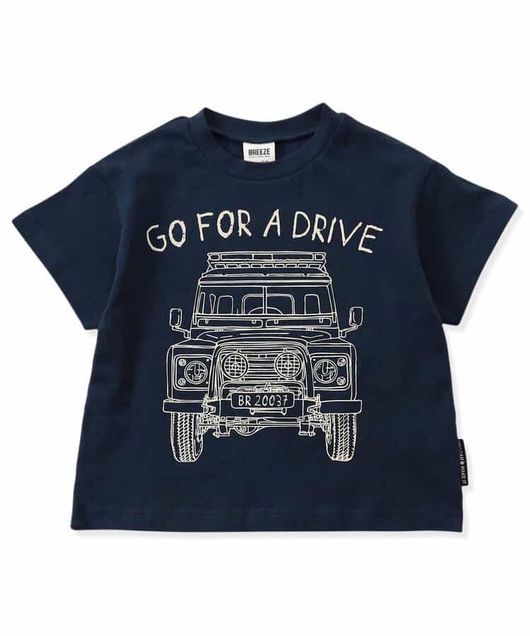Japanese children's clothing BREEZE car and hamburger short-sleeved top 80-140cm boys' summer TOPS