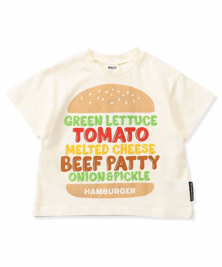Japanese children's clothing BREEZE car and hamburger short-sleeved top 80-140cm boys' summer TOPS