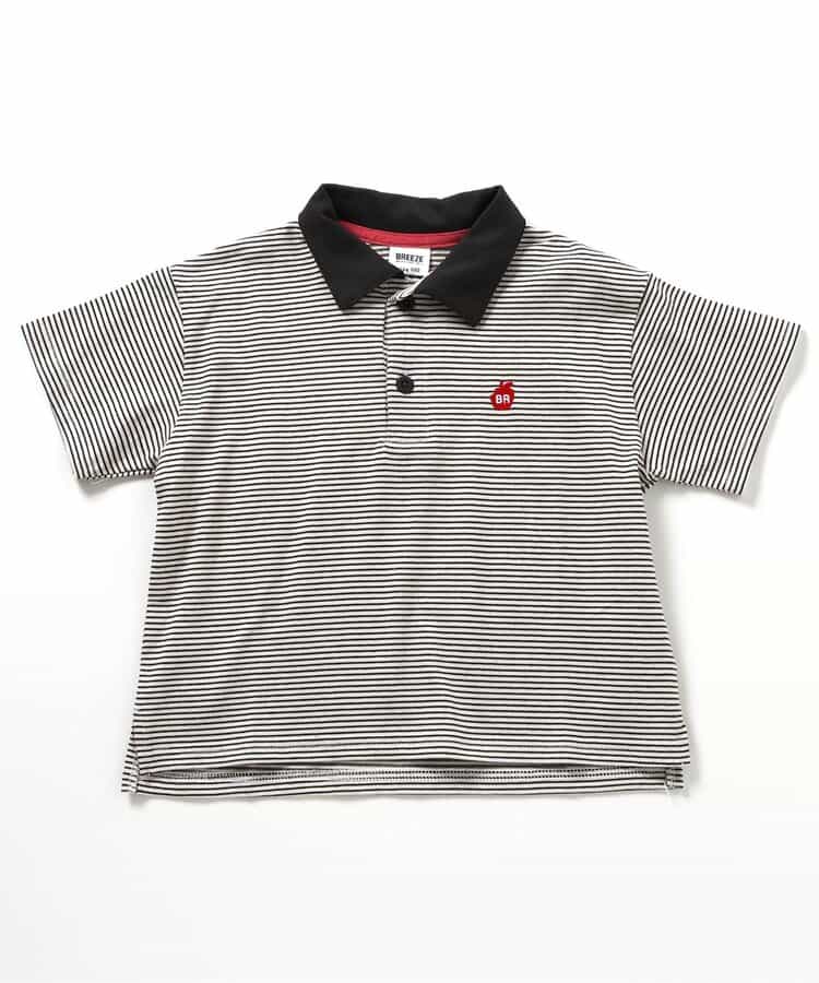 Japanese children's clothing BREEZE polo striped top 80-150cm boys' summer TOPS