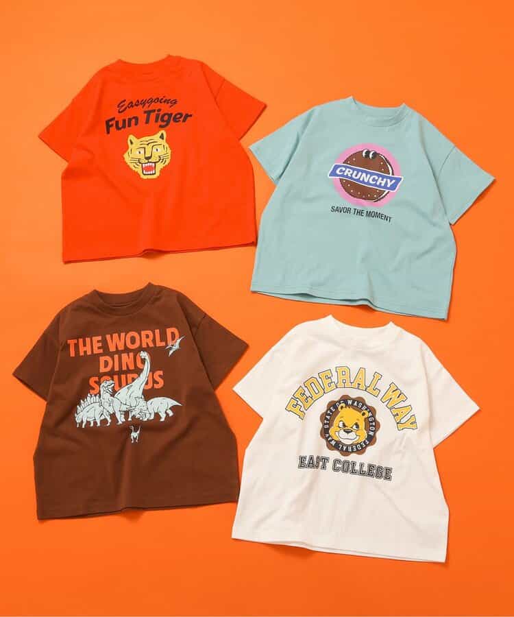 Japanese children's clothing BREEZE multi-color printed tops 90-150cm boys/girls summer TOPS