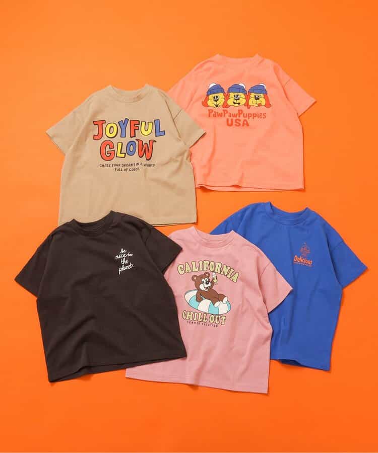 Japanese children's clothing BREEZE multi-color printed tops 90-150cm boys/girls summer TOPS