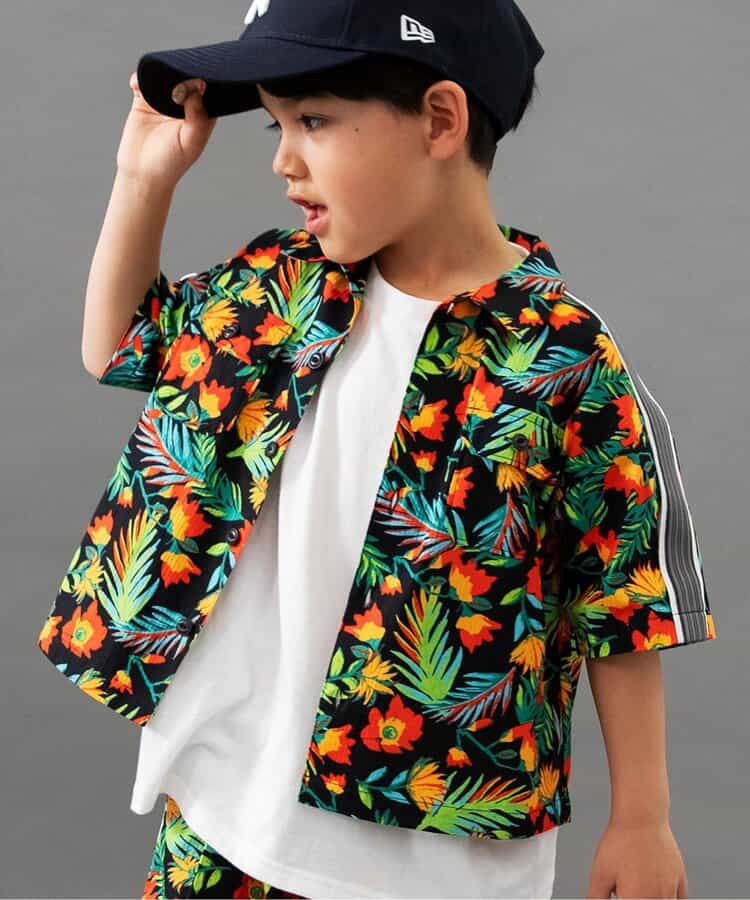 Japanese children's clothing BREEZE edge pattern shirt 90-160cm boys summer TOPS