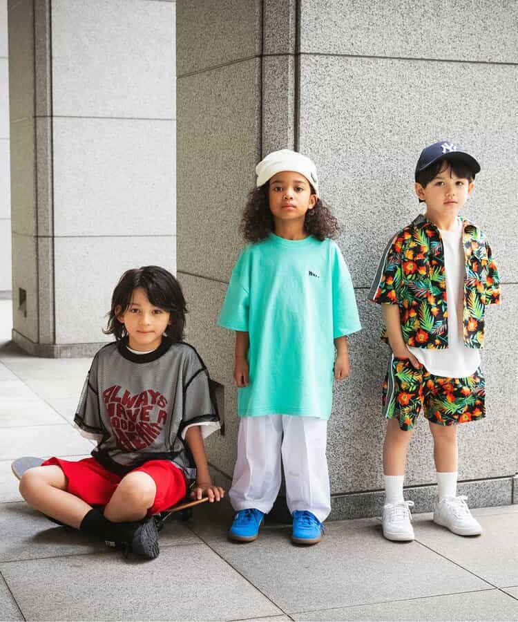 Japanese children's clothing BREEZE edge pattern shirt 90-160cm boys summer TOPS