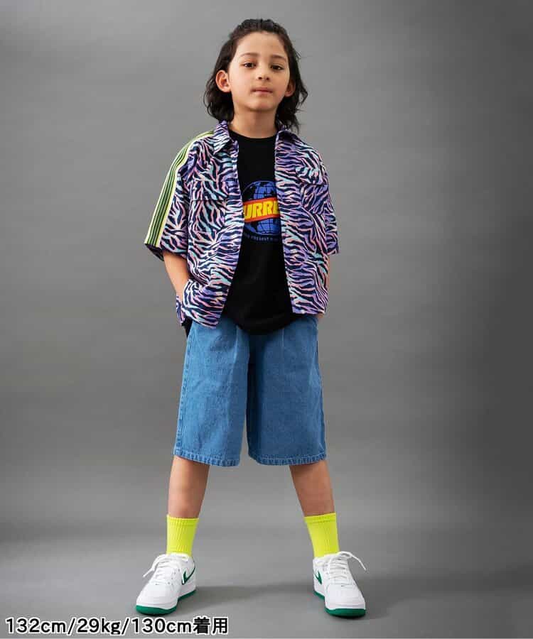 Japanese children's clothing BREEZE edge pattern shirt 90-160cm boys summer TOPS
