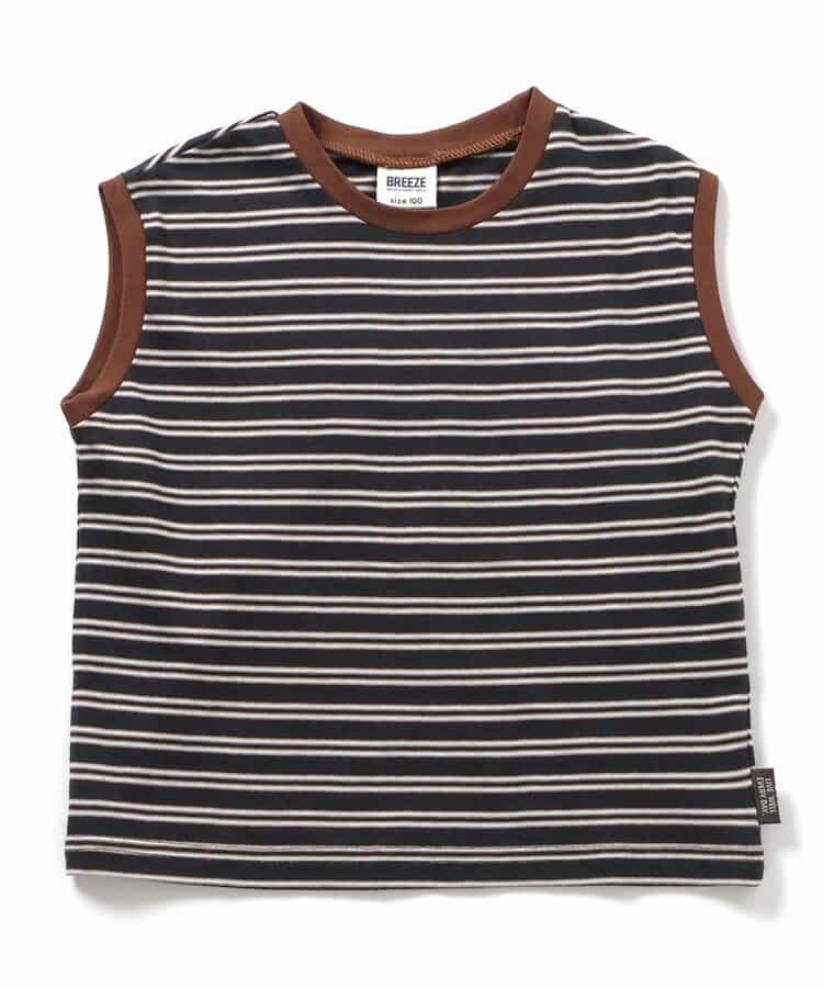 Japanese children's clothing BREEZE striped vest 90-150cm girls summer TOPS