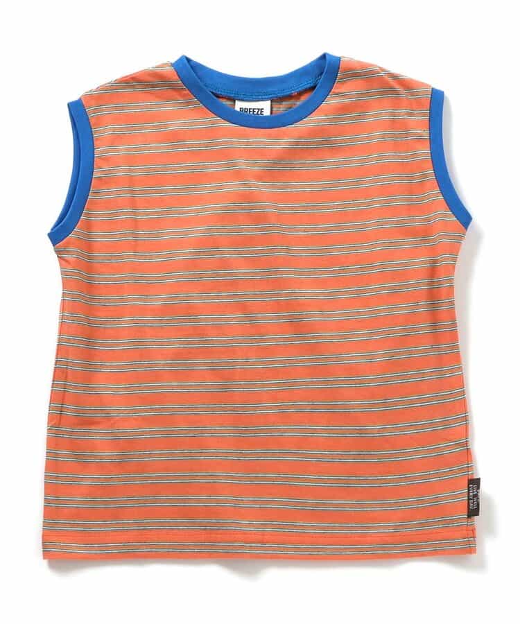 Japanese children's clothing BREEZE striped vest 90-150cm girls summer TOPS