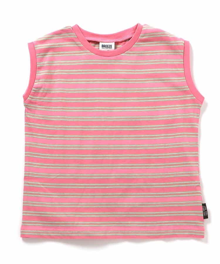 Japanese children's clothing BREEZE striped vest 90-150cm girls summer TOPS