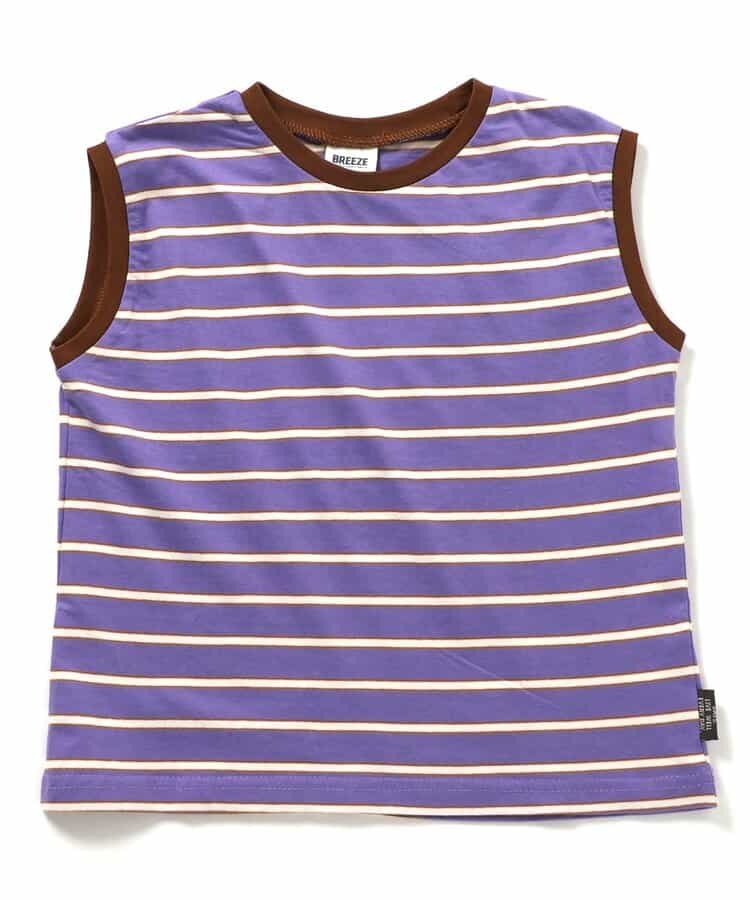 Japanese children's clothing BREEZE striped vest 90-150cm girls summer TOPS